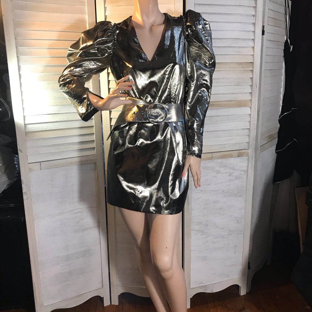 Zara Liquid Silver Minidress